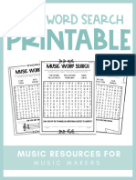 Music Word Search PrintableFree-1