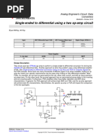 Single-Ended To Differential Using A Two Op-Amp Circui