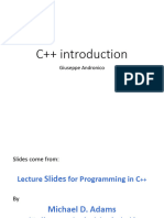 C++ Introduction: Giuseppe Andronico