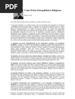Como Evitar Desequilíbrios Religiosos