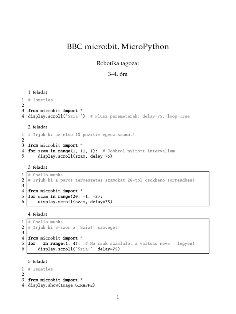 Microbit 03 04 | PDF