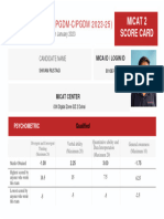 FOR PGP (PGDM-C/PGDM 2023-25) : Micat 2 Score Card