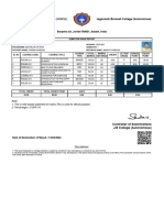 Bachelor of Arts YearSession 2023-2024-November REGULAR Term 1 Grade Card