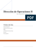 Dirección de Operaciones II (Clase #2)