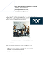 Tipos de Ecuaciones Diferenciales Ordinarias de Primer Orden y Su Clasificación