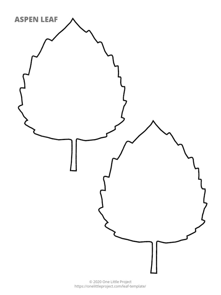 Aspen Leaf Template PDF