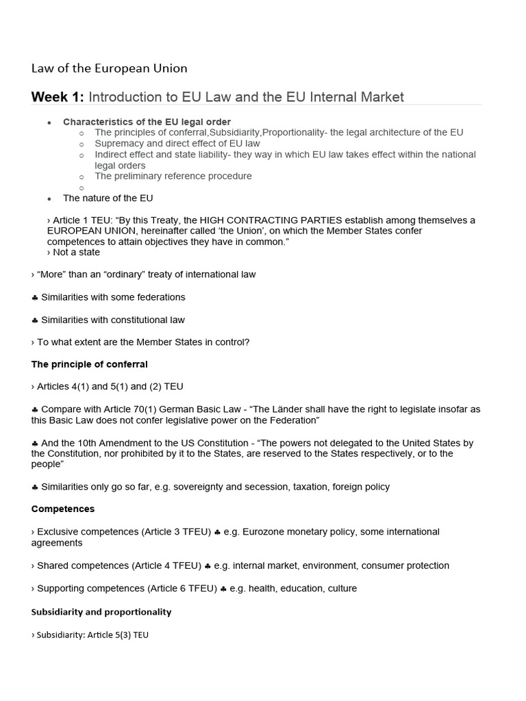 Law of The European Union | Download Free PDF | European Union Law ...