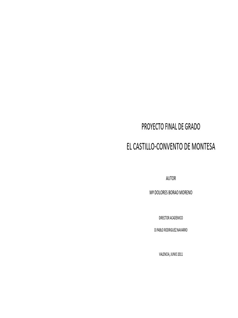 Proyecto Final de Grado | PDF | Castillo | España