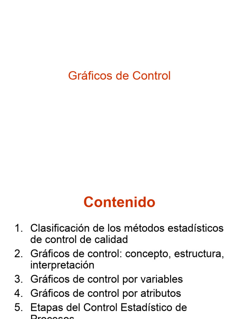 Gráficos de Control en Calidad Estadística | PDF | Estadísticas | Tornillo