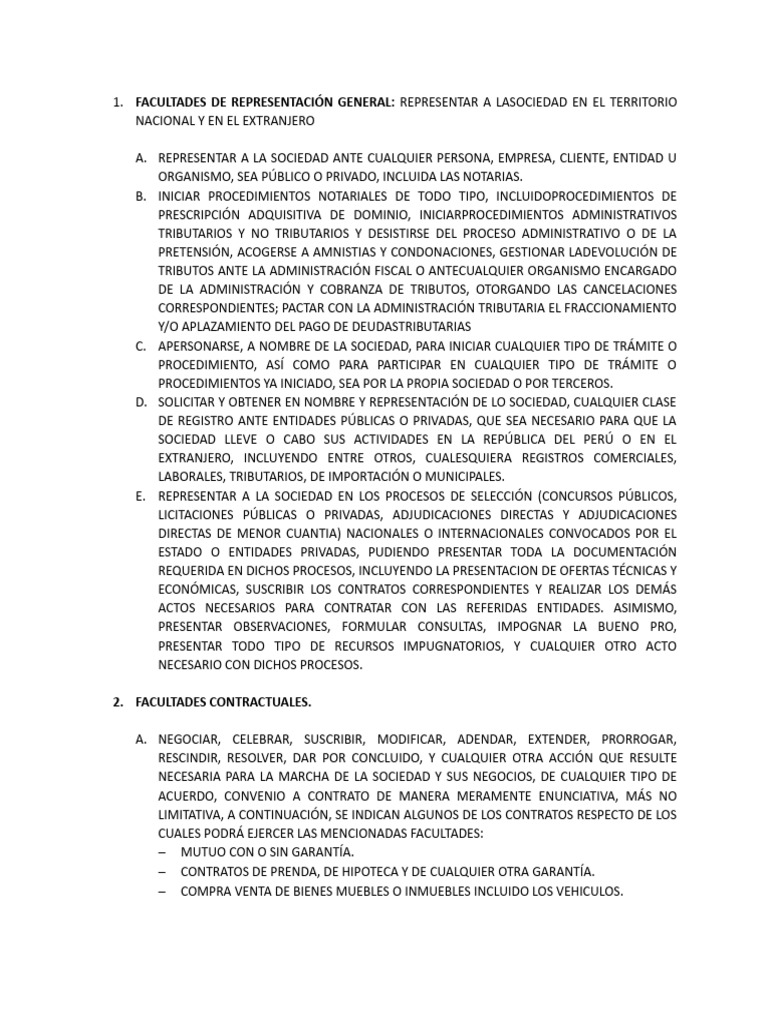 Facultades Del Apoderado | PDF | Tarjeta de crédito | Seguro