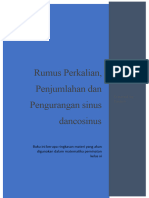 Rumus Perkalian Sinus Dan Kosinus Rangkuman Part 1