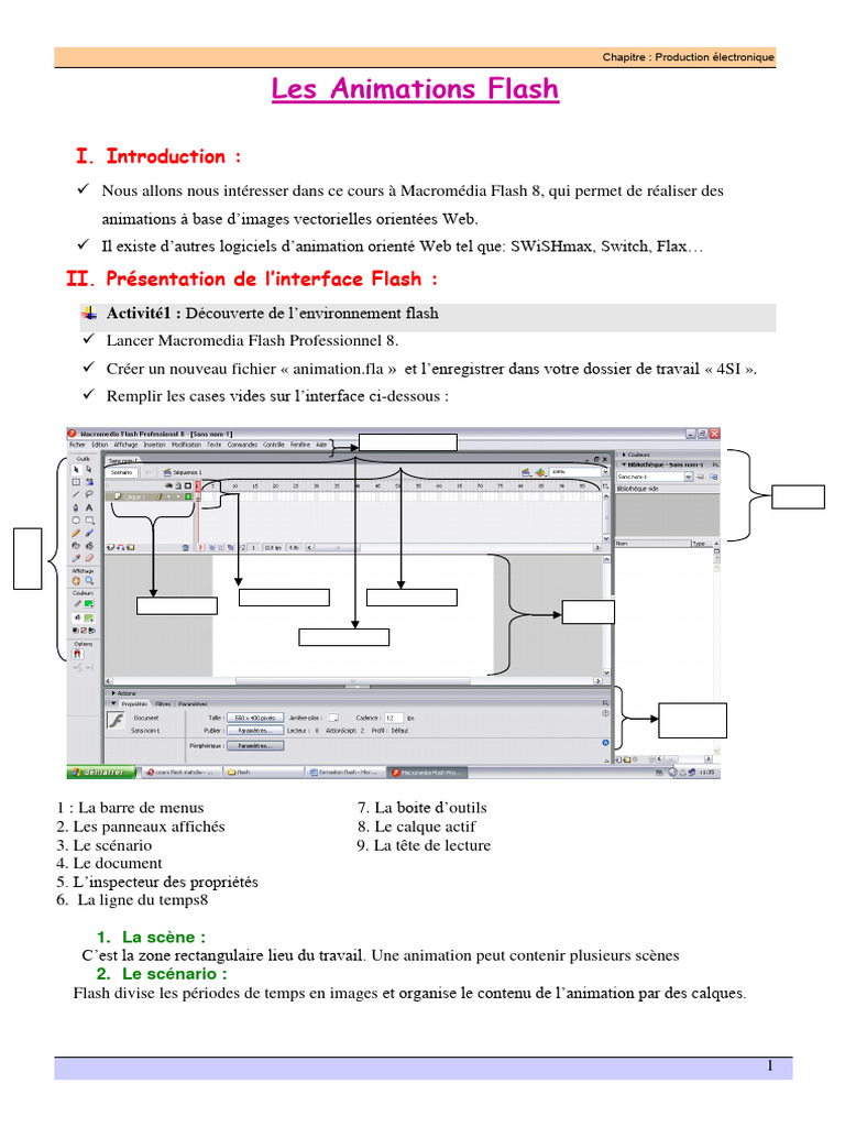 Guide d'Animation avec Flash 8 | PDF | Adobe Flash | Animation