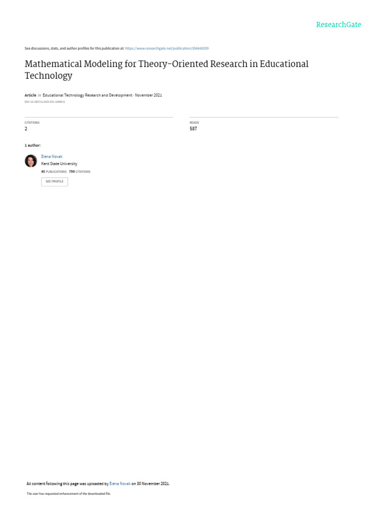 Novak2021mathematicalmodeling pdf conceptual model theory