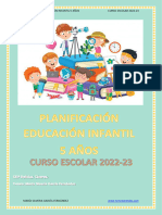 Planificación Educación Infantil 5 Años 2022-23