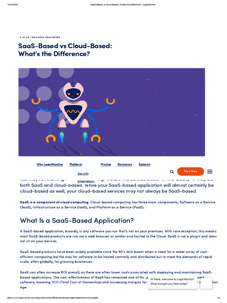 SaaS Based Vs Cloud Based What s The Difference Article PDF 