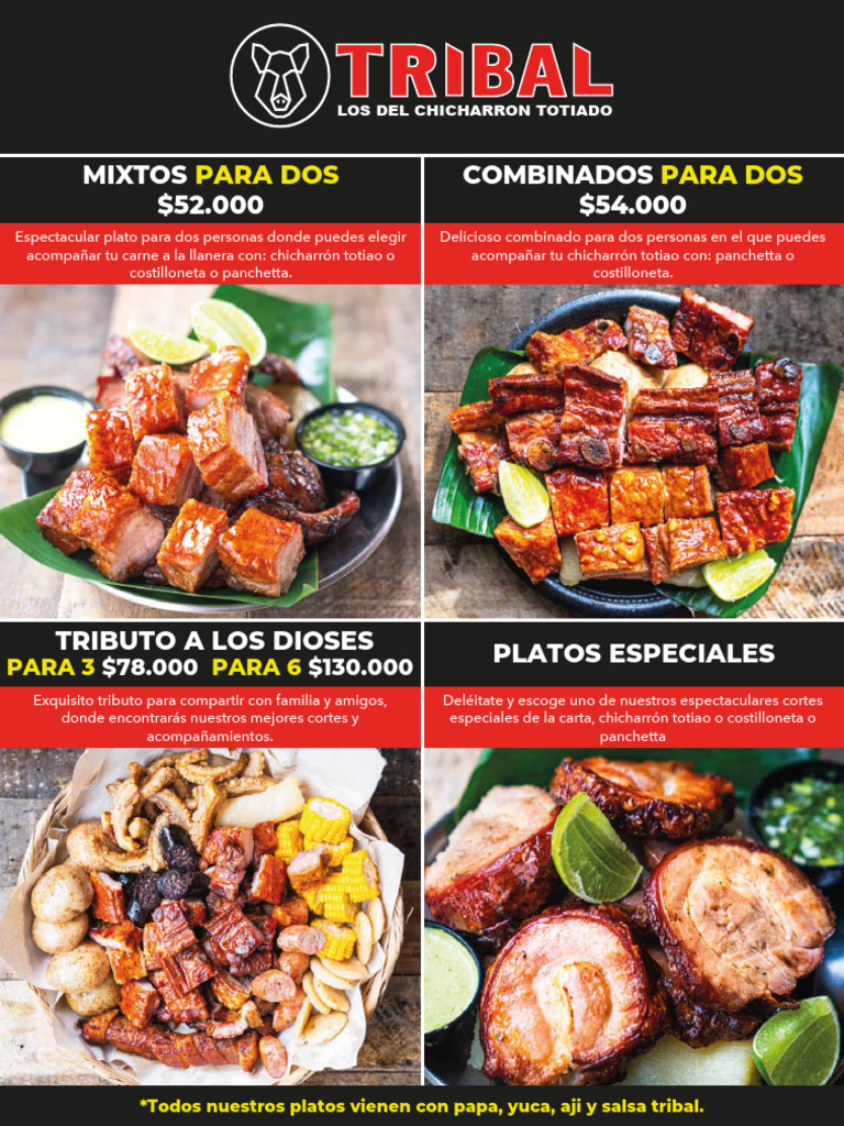 Menú Tribal Llanero2 | PDF