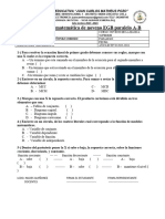 Evaluación de Matemática de Noveno EGB Paralelo A-B: Unidad Educativa "Juan Carlos Matheus Pozo"