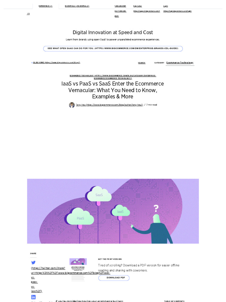 Iaas vs paas vs saas examples and how to differentiate pdf cloud