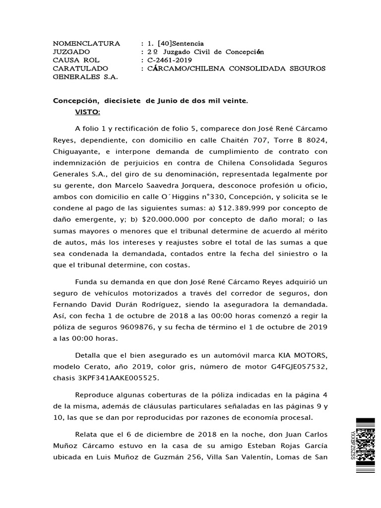 Demanda por Incumplimiento de Seguro | PDF | Póliza de seguros | Seguro