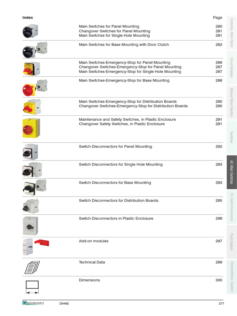Main and Emergency Stop Switches Guide | PDF | Switch | Electrical Wiring