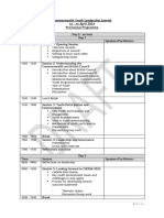 Draft Programme Agenda