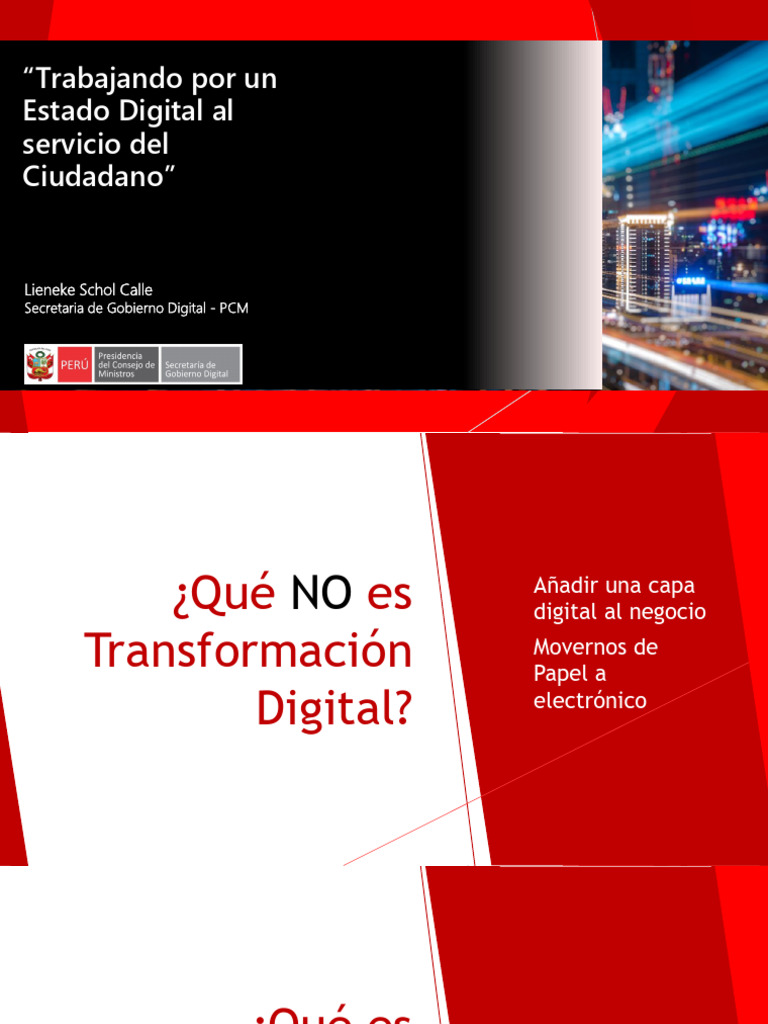 Transformación Digital en Perú | PDF | Gobierno E | Tecnología de ...