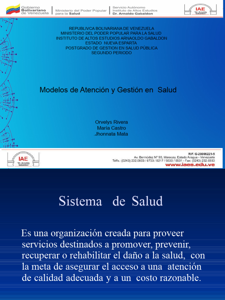 Modelos de Atención y Gestión en Salud | PDF | Sistema de salud | Economias