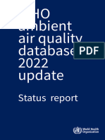 WHO Ambient Air Quality Database, 2022 Update: Status Report