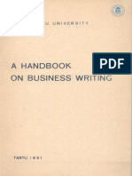 A Handbook On Business Writing: L Tartu University