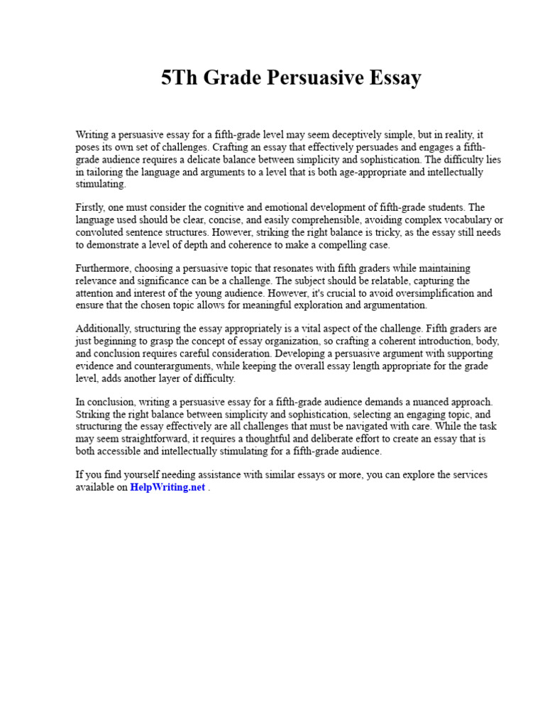 5Th Grade Persuasive Essay | PDF | Climate Change | Ludwig Van Beethoven