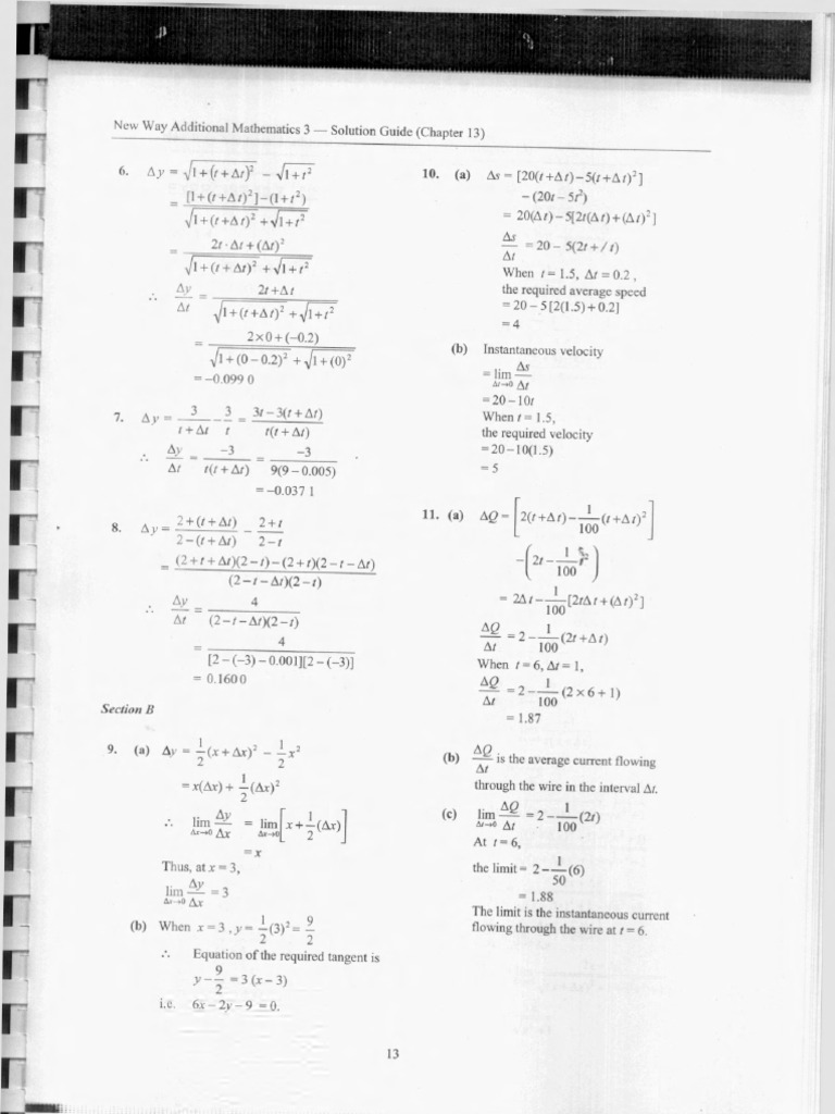 Pages From NEW WAY Additional Mathematics Vol3 Solution-2 | PDF
