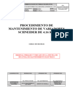 Procedimiento de Mantenimiento de Variadores Schneider de 4.16 KV