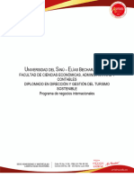 Diplomado en Direccion y Gestion Del Turismo Sostenible 2024