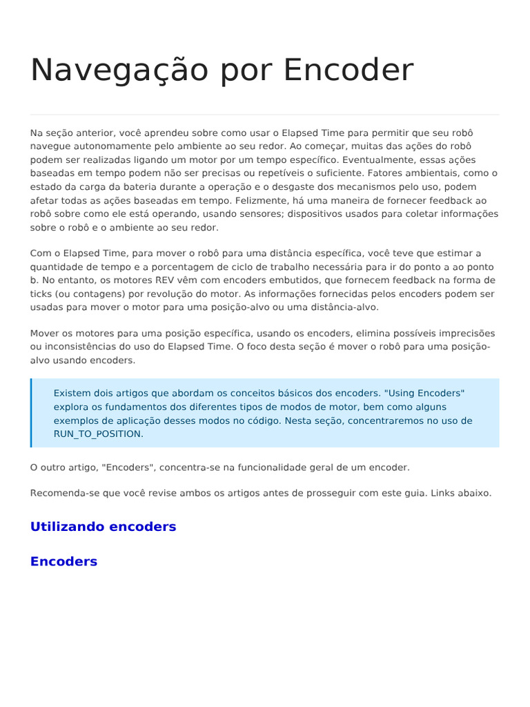 Pulsos do Encoder em Trajetória Circular | PDF