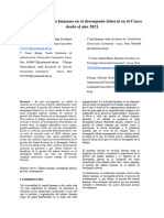 Gestión Del Talento Humano en El Desempeño Laboral en El Cusco