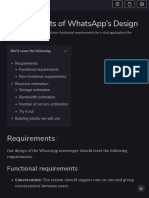 Requirements of WhatsApp's Design