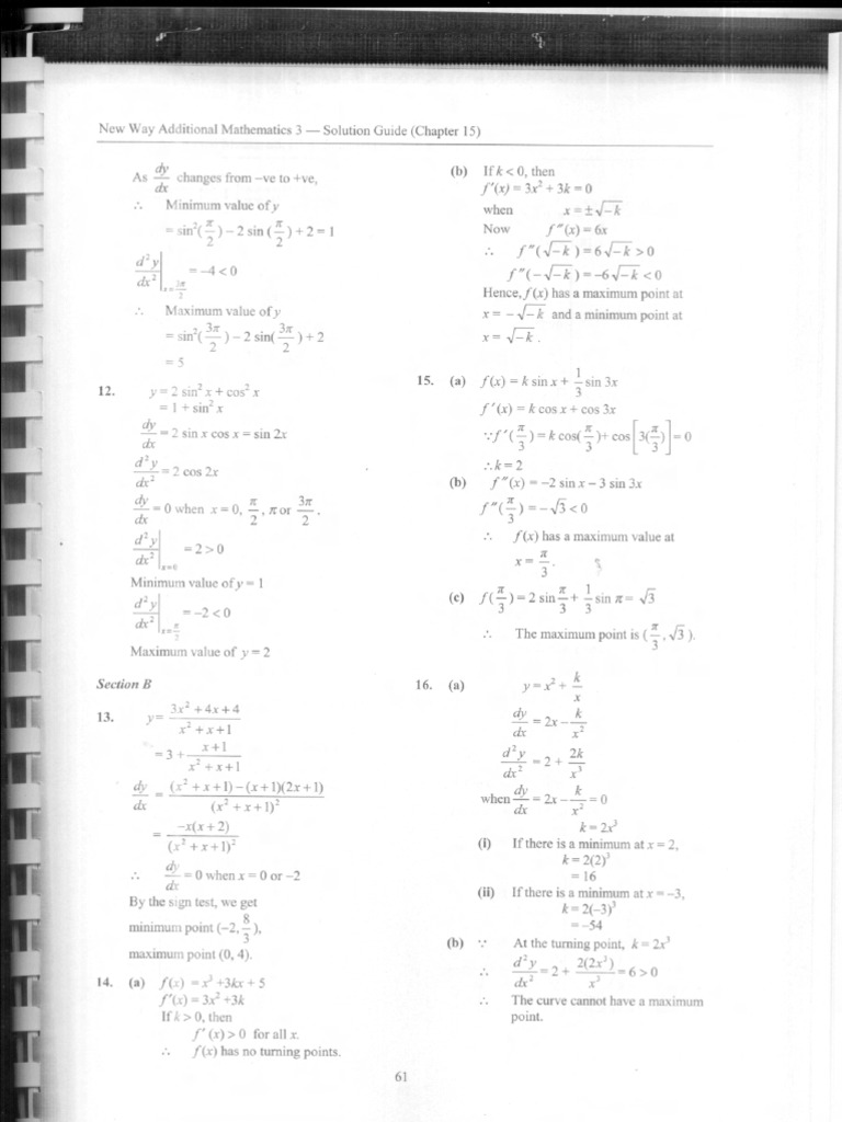 Pages From NEW WAY Additional Mathematics Vol3 Solution-5 | PDF