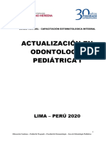 SILABO Actualización en Odontología Pediátrica I 2020 I