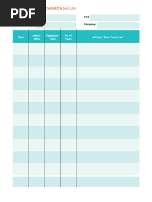 Internship Program Timesheet & Daily Log