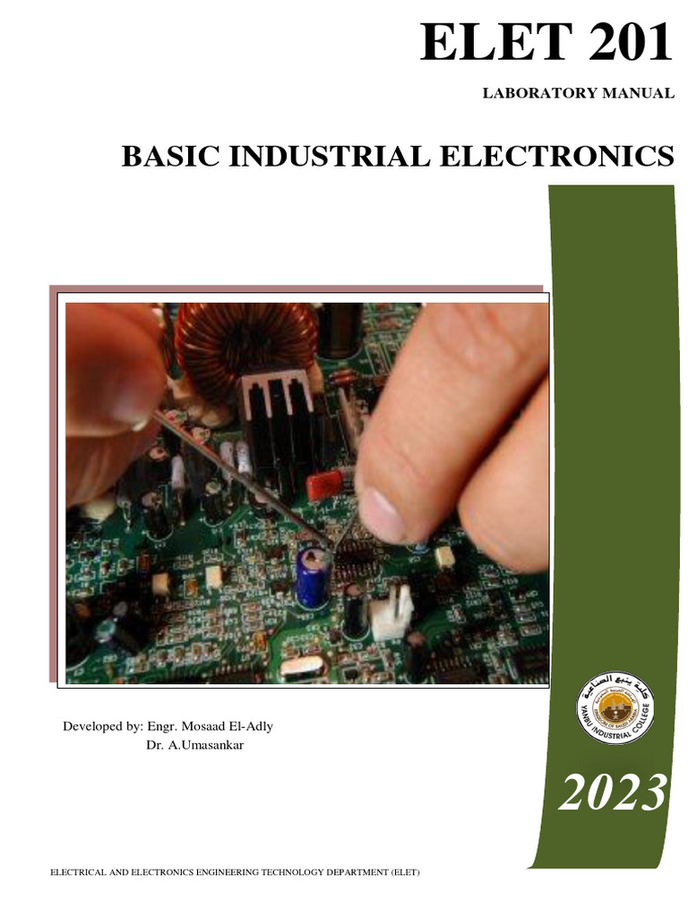 ELET 201 - Basic Industrial Electronics - Lab Manual - 2023 | PDF ...