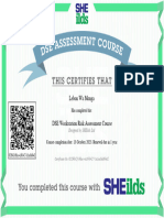 DSE Workstation Risk Assessment Course-Course Completion Certificate 3750