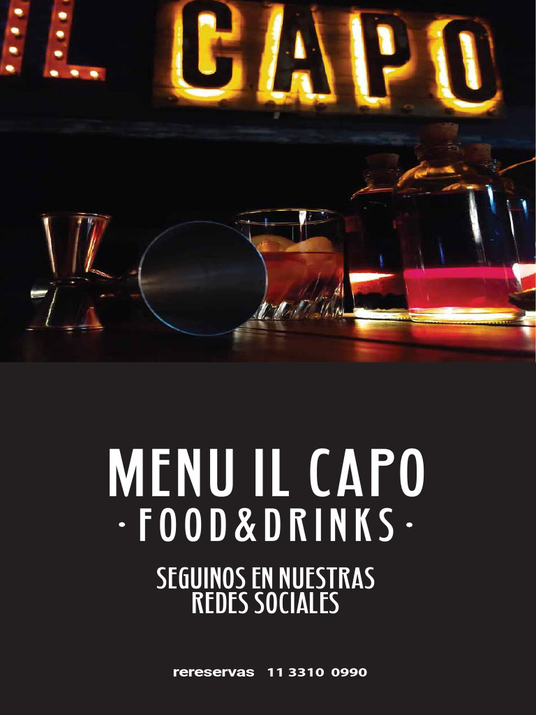 Menú Completo de Il Capo | PDF | Pizza | Alimentos