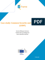 Case Study Common Security and Defence Policy