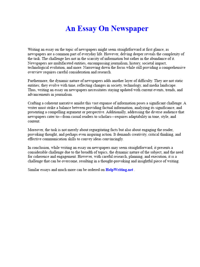 HOW TO WRITE A NEWSPAPER ESSAY visual data 7