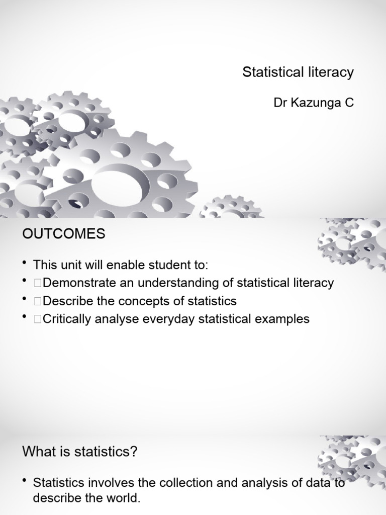 Statistical Literacy Unit 4 Lectiure 1a 09 October | PDF | Statistics ...