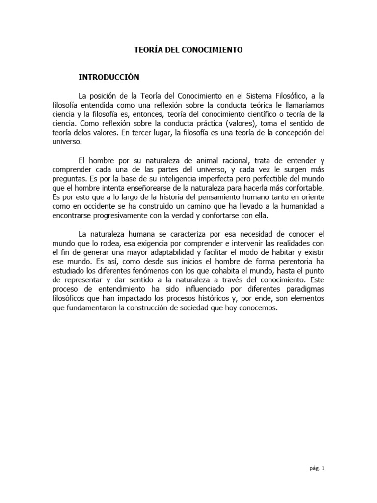Tipos y Orígenes del Conocimiento Humano | PDF | Conocimiento | Empirismo