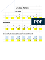 Spreadsheets - Multiplication - Sheet1
