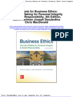 Full Test Bank For Business Ethics Decision Making For Personal Integrity Social Responsibility 4Th Edition Laura Hartman Joseph Desjardins Chris Macdonald PDF Docx Full Chapter Chapter