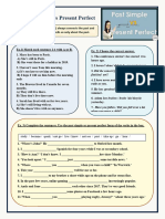 Cópia de Past Simple Vs Present Perfect Grammar Exerci