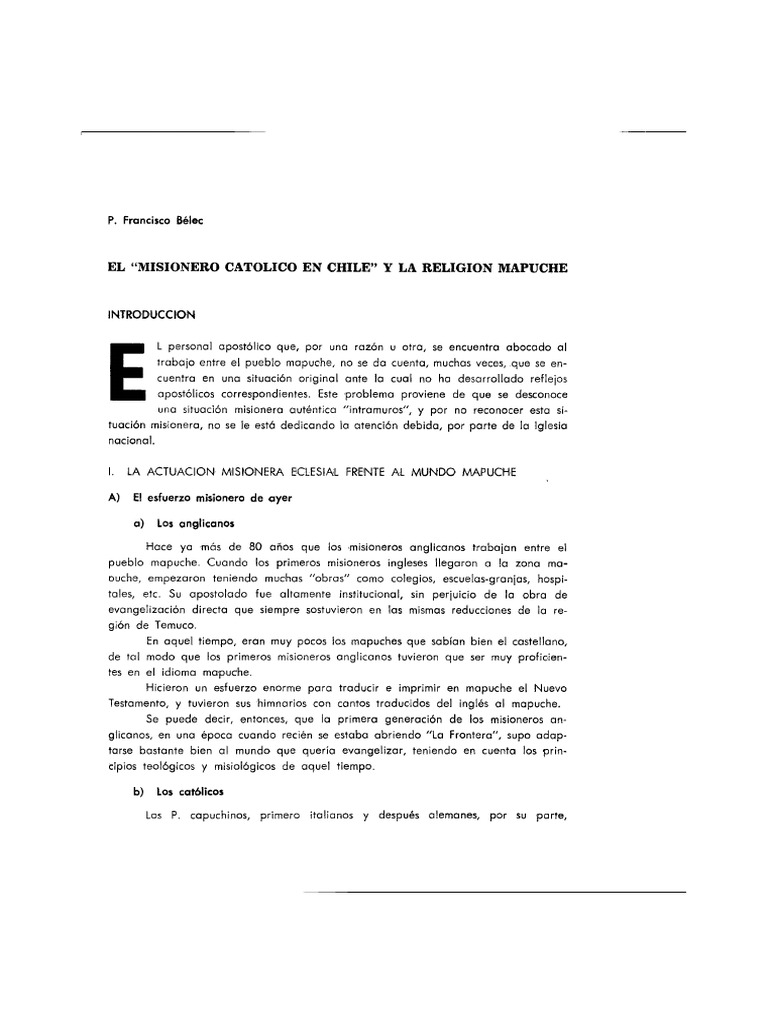 Desafíos de la Misión Católica en Chile | PDF | Iglesia Católica | Chile